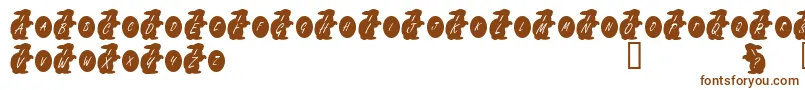 Шрифт KrEasterRabbit – коричневые шрифты на белом фоне