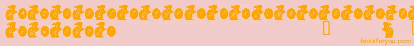KrEasterRabbit Font – Orange Fonts on Pink Background