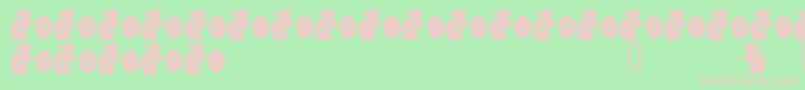 KrEasterRabbit Font – Pink Fonts on Green Background