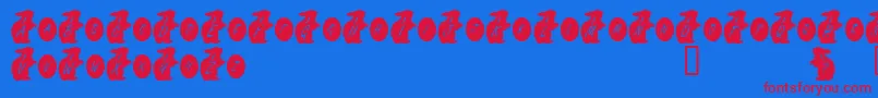 KrEasterRabbit Font – Red Fonts on Blue Background