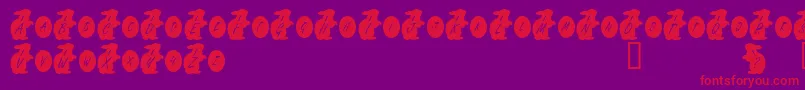 KrEasterRabbit Font – Red Fonts on Purple Background