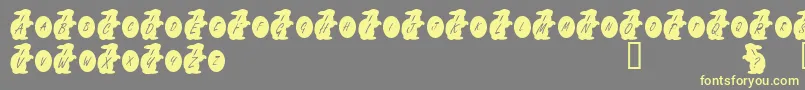 KrEasterRabbit Font – Yellow Fonts on Gray Background