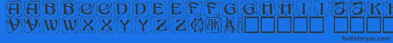 Konanur ffy Font – Black Fonts on Blue Background