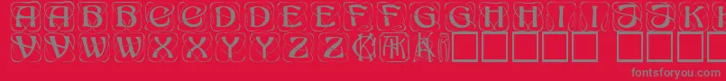 Konanur ffy Font – Gray Fonts on Red Background