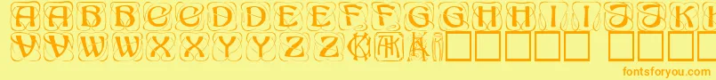 Konanur ffy Font – Orange Fonts on Yellow Background