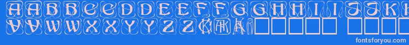 Konanur ffy Font – Pink Fonts on Blue Background