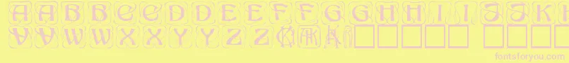 Шрифт Konanur ffy – розовые шрифты на жёлтом фоне