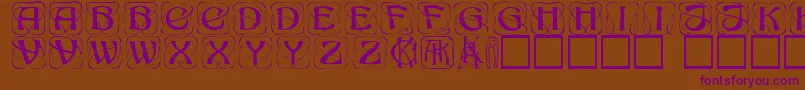 Konanur ffy Font – Purple Fonts on Brown Background