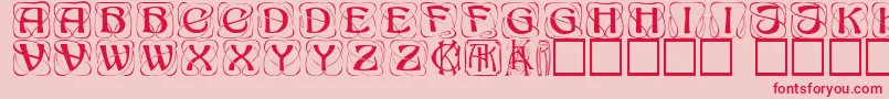 Konanur ffy Font – Red Fonts on Pink Background