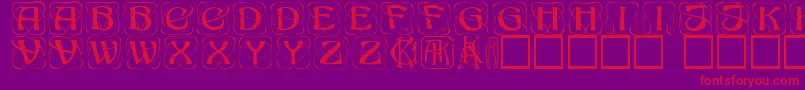 Konanur ffy-Schriftart – Rote Schriften auf violettem Hintergrund