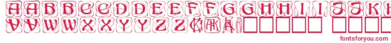 Konanur ffy Font – Red Fonts on White Background