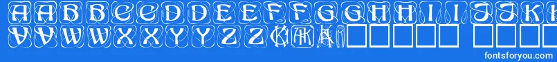 Konanur ffy Font – White Fonts on Blue Background