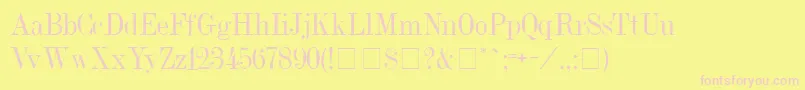 Dubiel Font – Pink Fonts on Yellow Background