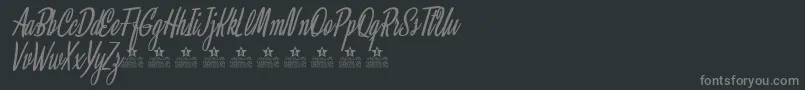ClariceItalicPersonalUse Font – Gray Fonts on Black Background