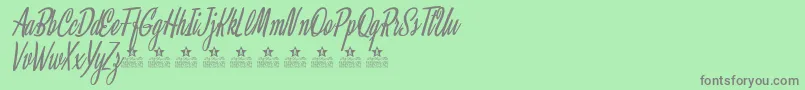 ClariceItalicPersonalUse Font – Gray Fonts on Green Background