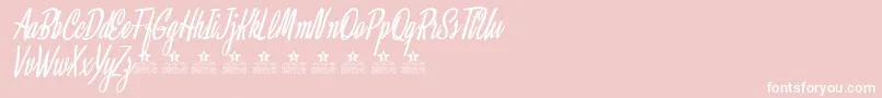 ClariceItalicPersonalUse Font – White Fonts on Pink Background