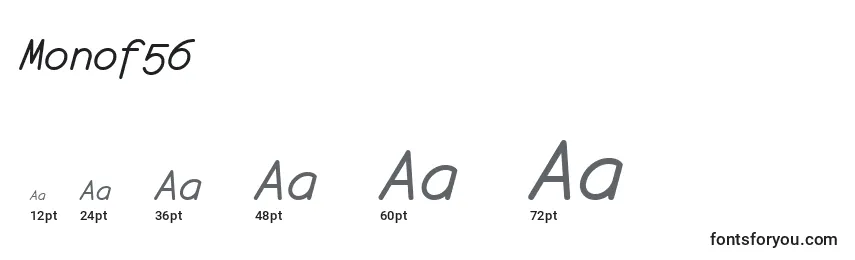 Monof56 Font Sizes