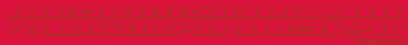 Lobotommy3Di Font – Brown Fonts on Red Background