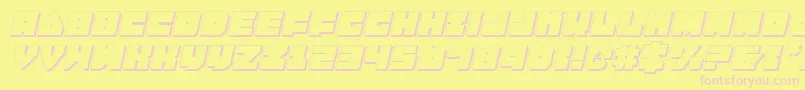Lobotommy3Di Font – Pink Fonts on Yellow Background