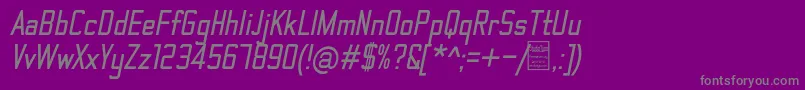 ThematicBoldItalicDemo Font – Gray Fonts on Purple Background