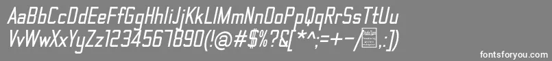 ThematicBoldItalicDemo Font – White Fonts on Gray Background