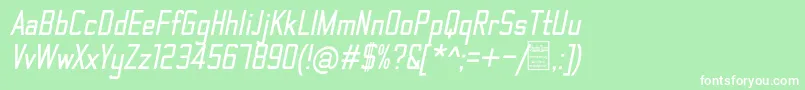 ThematicBoldItalicDemo Font – White Fonts on Green Background