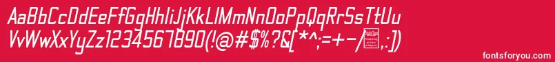 ThematicBoldItalicDemo Font – White Fonts on Red Background