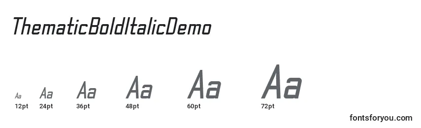 ThematicBoldItalicDemo Font Sizes