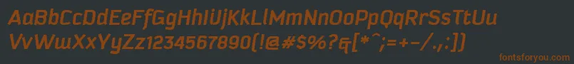 Шрифт KautivaBoldItalic – коричневые шрифты на чёрном фоне