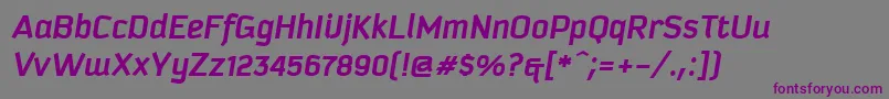 Шрифт KautivaBoldItalic – фиолетовые шрифты на сером фоне