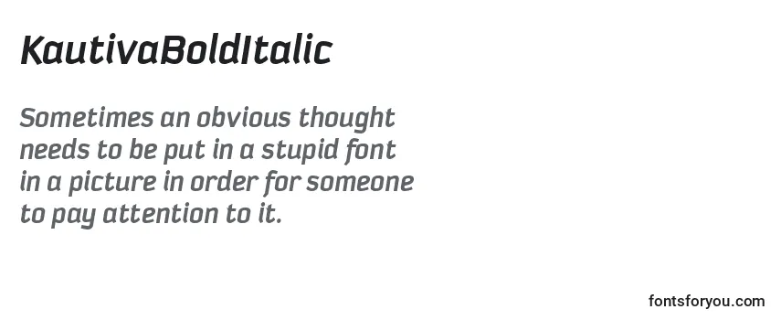 Шрифт KautivaBoldItalic