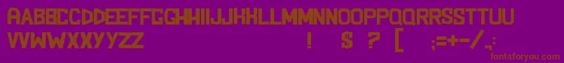 BlockemSockem Font – Brown Fonts on Purple Background