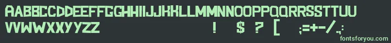 BlockemSockem Font – Green Fonts on Black Background