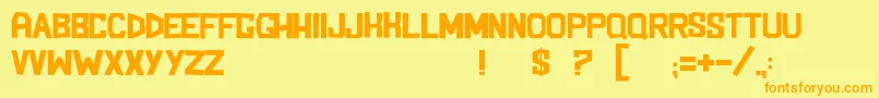 Police BlockemSockem – polices orange sur fond jaune