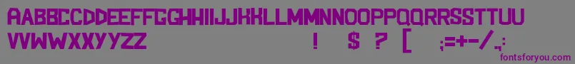 BlockemSockem Font – Purple Fonts on Gray Background