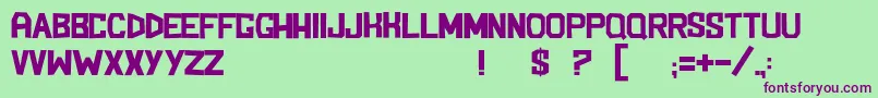 BlockemSockem Font – Purple Fonts on Green Background