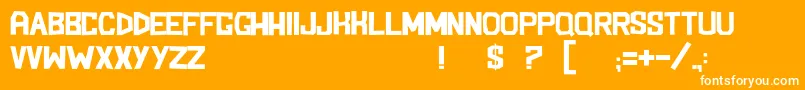 BlockemSockem Font – White Fonts on Orange Background