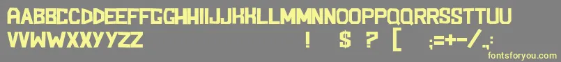 BlockemSockem Font – Yellow Fonts on Gray Background