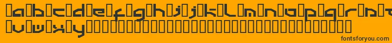 Detroit3k Font – Black Fonts on Orange Background