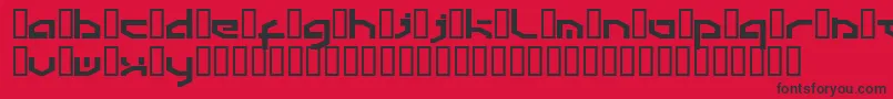Detroit3k Font – Black Fonts on Red Background