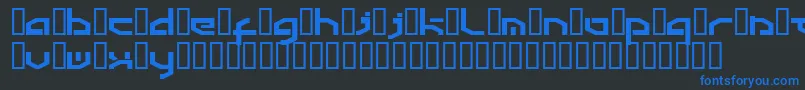 Detroit3k Font – Blue Fonts on Black Background