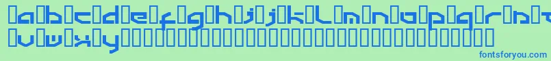 Detroit3k Font – Blue Fonts on Green Background