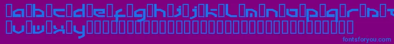 Detroit3k Font – Blue Fonts on Purple Background