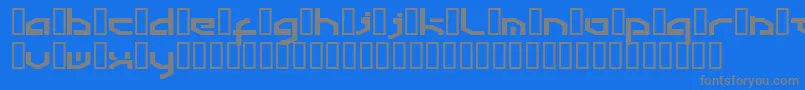 Detroit3k Font – Gray Fonts on Blue Background