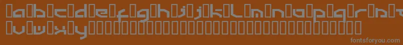 Detroit3k Font – Gray Fonts on Brown Background