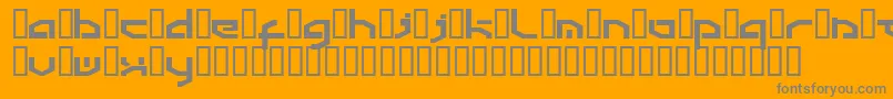 Detroit3k Font – Gray Fonts on Orange Background