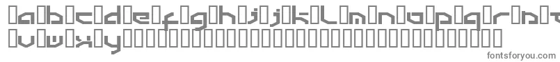 Detroit3k-fontti – harmaat kirjasimet valkoisella taustalla