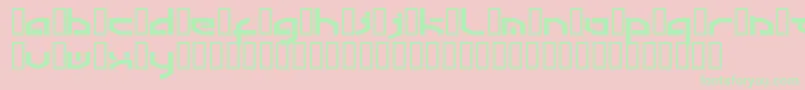 Detroit3k Font – Green Fonts on Pink Background