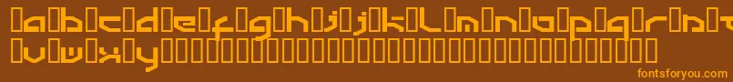 Detroit3k Font – Orange Fonts on Brown Background