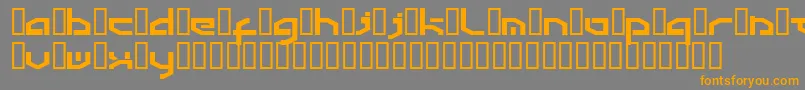 Detroit3k Font – Orange Fonts on Gray Background
